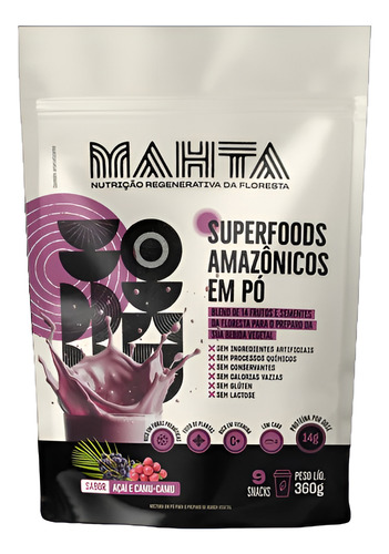 Suplemento En Pó Mahta Sabor Açaí E Camu-camu X 390g Açaí E Camu-camu
