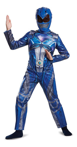 Disfraz De Disguise Blue Power Rangers Para Niños Traje Con