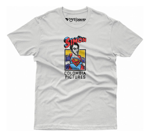 Camiseta Hombre Superman Simón Bolívar Colombia Pictures