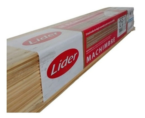 Paquete De Machimbre (10 Tablas) 1/2 X5 X3.65mts Pino Lider 