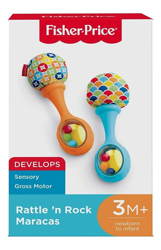 Imagen 2 de 3 de Sonajas- Fisher-price (azul-naranja)