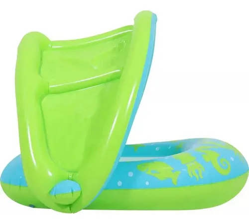 Flotador Lancha Marino Techo Protector Uv Niña Bestway 34091 Color Verde Lima