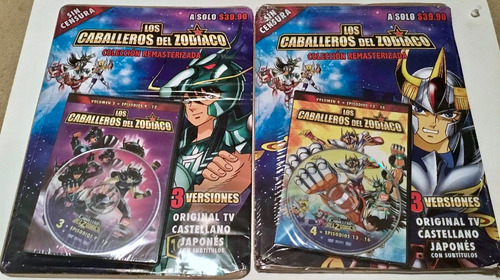 Los Caballeros Del Zodiaco 1  Dvd N3 Y 4 Originales Nuevo