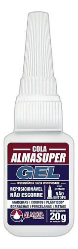 Adesivo Instantâneo 20g Gel Almasuper Almaflex