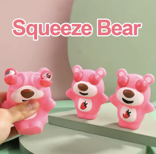 Amansaloco Oso Con Ojos Saltones Apretar Squishy X1