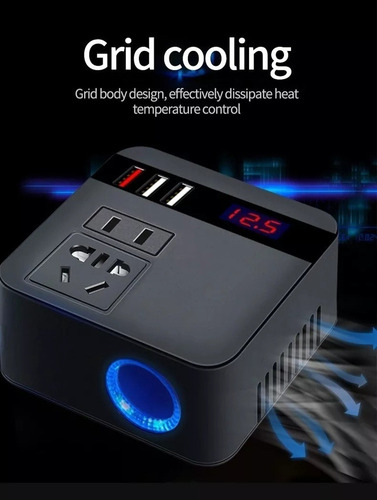 Inversor De Carro 150 W Pico Dc 12 V/24 V A 110 V/220 V 1