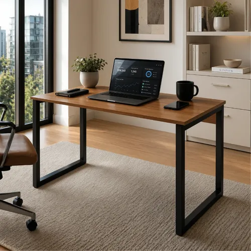 Mesa Escrivaninha Diretor Industrial 100cm Mdf Premium E Aço