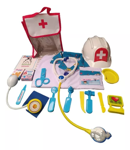 Kit de disfraz de médico para niños, juguetes educativos con bata de  médico, estetoscopio y juego médico, regalos de cumpleaños para niños  pequeños y