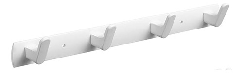 Perchero Pared 4 Ganchos Organizador Ropa Moderno Industrial Color Blanco Marca Känn Livet KL-Quattro