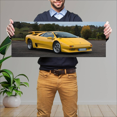 Cuadro 30x80cm Auto 1990 Lamborghini Diablo 4740 95