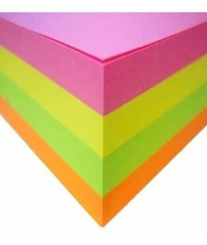 Imagen 3 de 3 de Notas Adhesivas Taco Pizzini 320hjs 75x75mm Fluo