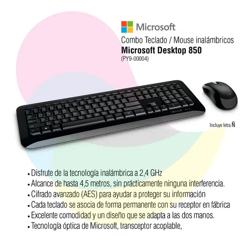 Combo teclado y mouse inalambrico microsoft new arrivals