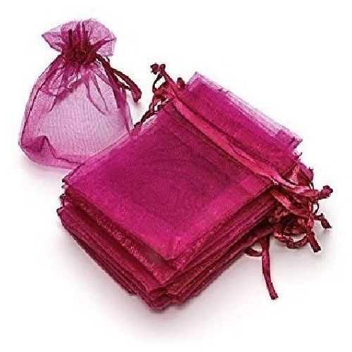 Bolsas De Organza 13x18 Fucsia X10 Unidades