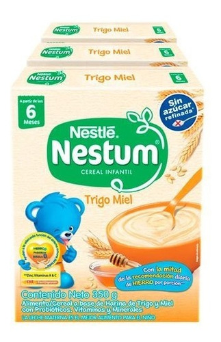 Nestum Cereal Infantil Trigo X3