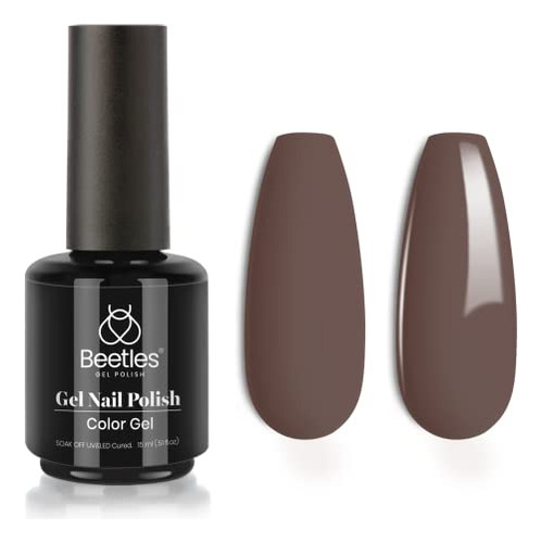 Esmalte Para Uñas En Gel De Secado Uv Cafe Grisaceo 15 Ml Gray Brown