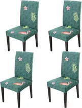 Comprar Cobertores Fundas Sillas Comedor Set De 4 Flamingos