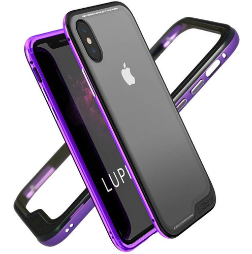 Forro Estuche Protector iPhone X De Lujo Luphie Morado 