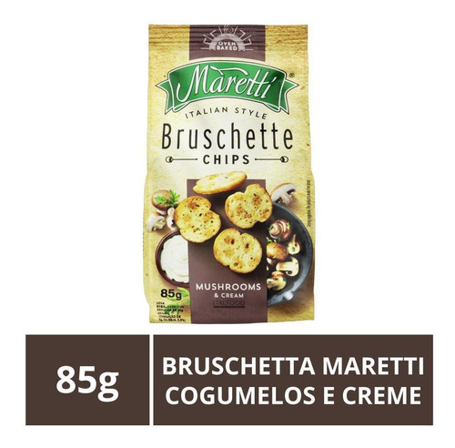 Bruschetta Italiana Maretti, Cogumelos E Creme, 85g.