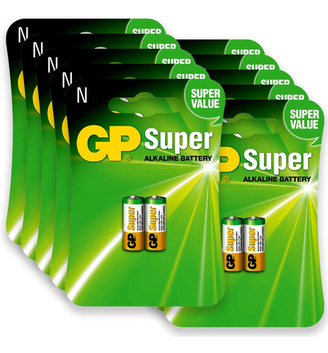 20 Pilhas Gp Super Tipo N Lr1 Bateria Alcalina 10 Cartela