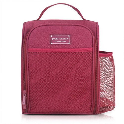 Bolsa Térmica Para Marmita Com Bolsos Trabalho Academia Fit Cor Vinho