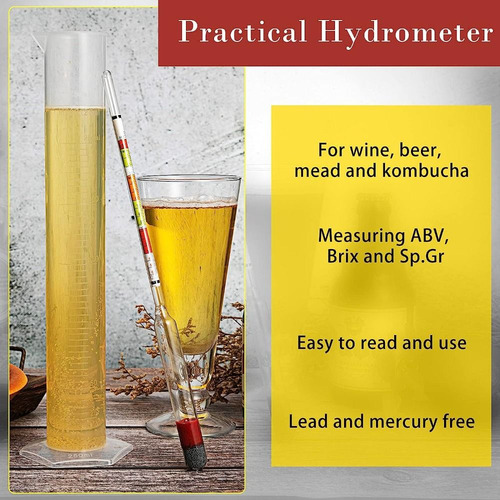 Kit De Tarro De Prueba Para Medir Alcohol Para Cerveza, 3 Un