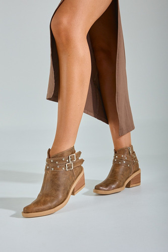 Texanas Charritos Zapatos Botita Botineta Cuero Eco Oferta