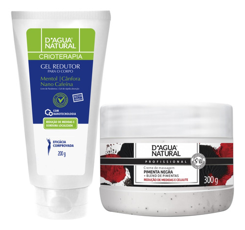 Kit Choque Térmico Redução De Medidas Estética Dágua Natural