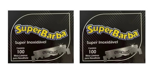 Kit Barbear 200 Meias Lâminas Superbarba