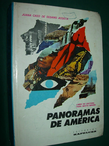 Libro Antiguo Lectura Escolar Panoramas America Tapa Dura