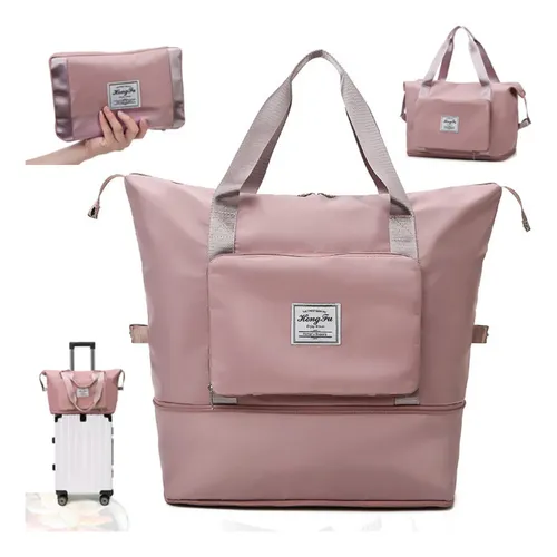 Bolso Plegable Multifunción Impermeable Color Negro