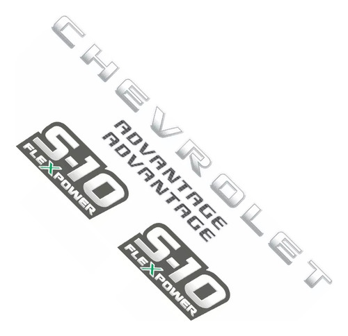 Adesivos S10 Advantage Flex 2009 A 2011 Chevrolet Grafite