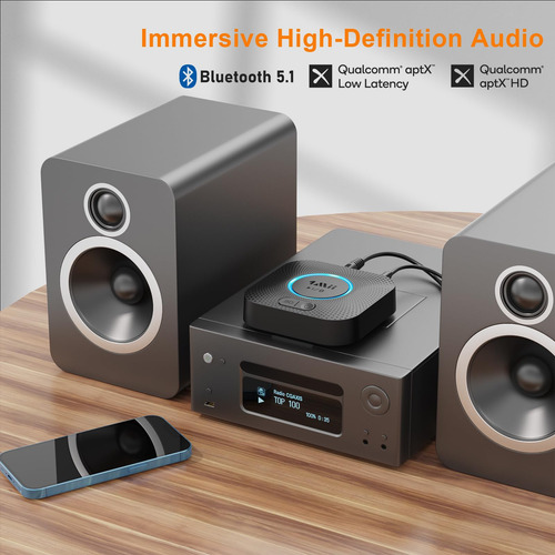 1mii B06 Plus Bluetooth Receiver, Hifi Wireless Audio Adapte