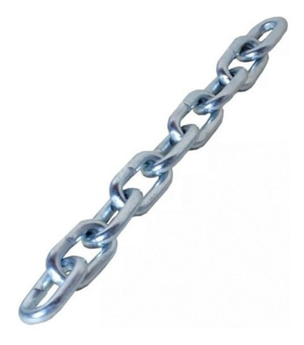 Cadena Galvanizada Eslabon Largo  4 Mm ( Tira De 10 Mts)