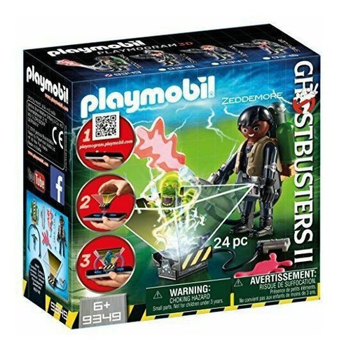 Playmobil Ghostbusters 2 - Zeddemore - 24 Peças - Sunny 9349