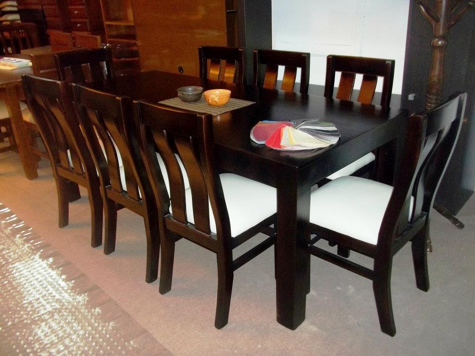 Juego De Comedor 8 Personas Mesa Sillas Madera Maciza Mercado Libre
