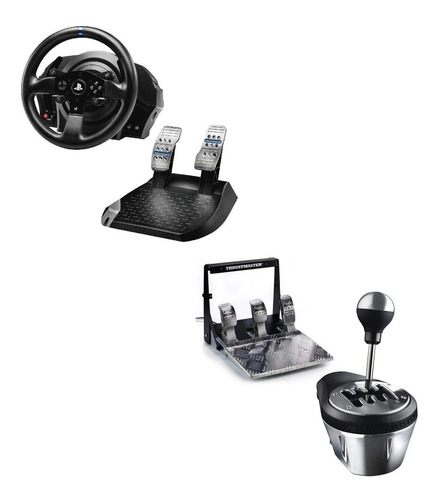 Combo Thrustmaster T300 Rs+palanca Th8a+pedalera T3pa Pro