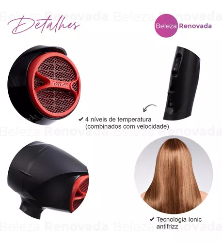 Secador de Cabelo Taiff Black ion Profissional Emissão Íons em Promoção é  no Bondfaro