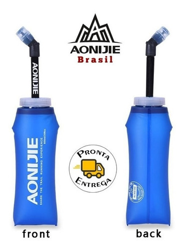 Garrafa Flexível Aonijie Soft Flask 500ml Squeeze C/ Canudo 