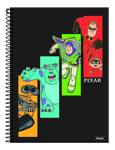 Imagem 1 de 3 de Caderno Universitário Disney Pixar
