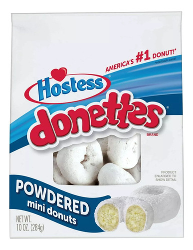 Hostess Powdered Bolsa Mini Donas Glaseadas 10 Oz Originales