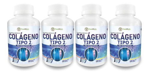 Kit 4x Colageno Tipo Ii Uc 2 40mg 120 Capsulas 480 Cápsulas