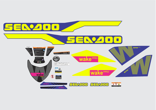 Kit Adesivos Jet Ski Sea Doo Wake Pro 2020 