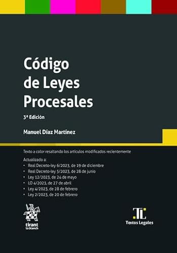 Libro Código De Leyes Procesales 3ª Edición 2024 De Díaz Mar