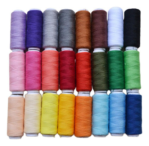 Hilo De Coser De 24 Colores, Bobinas De Poliéster De 200 M P