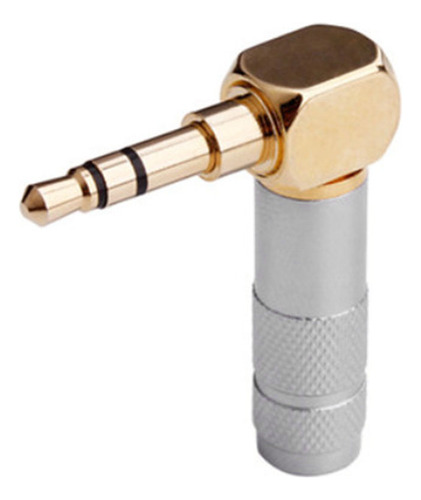 Conector De Audio De Ángulo De 90 Grados Chapado En Oro Con