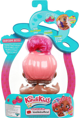 Kindi Kids Scented Sisters 6.5 Muñeca Y 2 Accesorios Con Escencia A Fresa Blossom Berry
