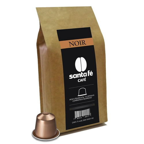 Santa Fé Noir Cápsulas Compatível Nespresso 15 Unidades
