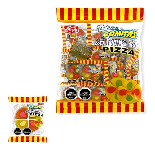 Gomitas Mini Pizza De Fruna Bolsa 36 Unidades