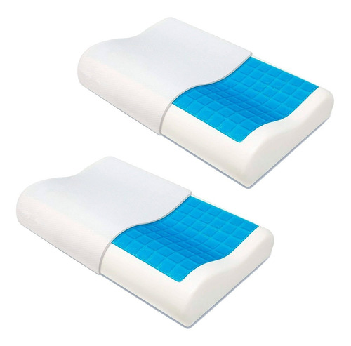 Almohada Memory Gel Refrescante Ortopédica Espuma Bamboo X2 