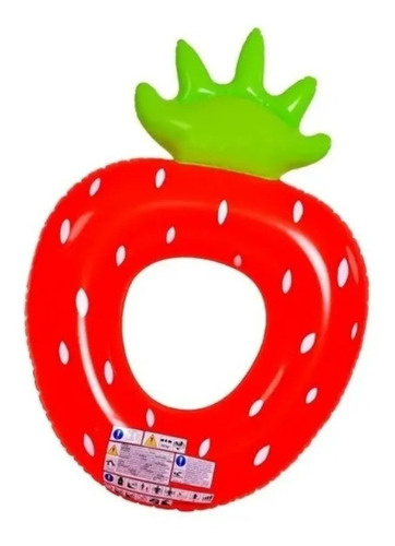 Colchoneta Inflable Salvavidas Frutilla Pileta Niños Playa